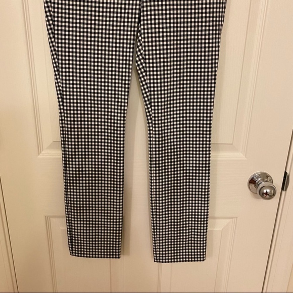 RAG & BONE Black/White Gingham Simone Zip Pocket Pants in Black/White Size 0 - Picture 4 of 10